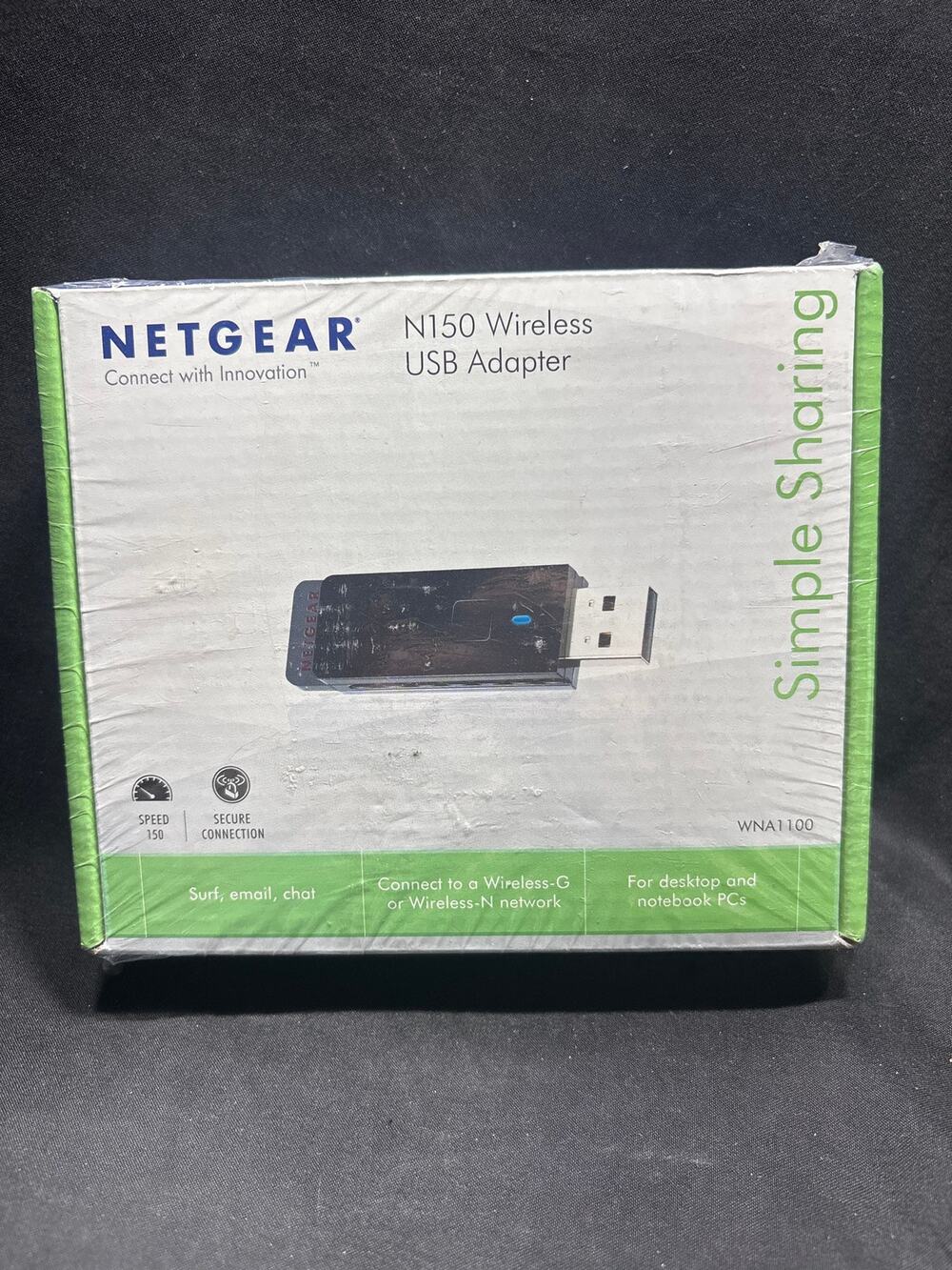 NETGEAR WNA1100 N150 Wireless USB WiFi Adapter Dongle New Sealed